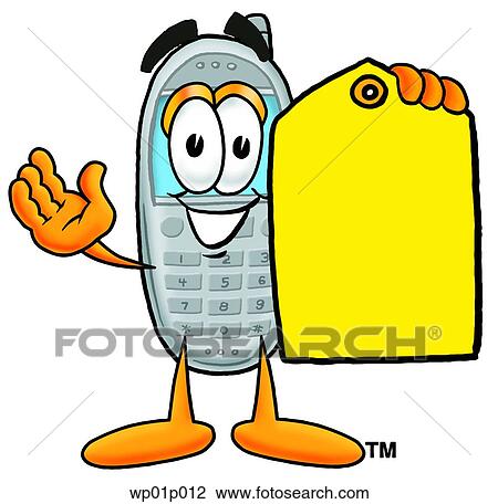Wireless phone with price tag View Large Clip Art Graphic Clipart - Wireless phone with price tag. Fotosearch