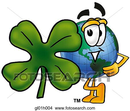 Globe man and shamrock View Large Clip Art Graphic Clipart - Globe man and shamrock. Fotosearch