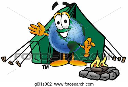Globe man camping View Large Clip Art Graphic Clipart - Globe man camping. Fotosearch