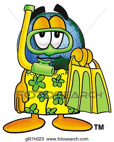 Globe man in swim trunks View Large Clip Art Graphic Clipart - Globe man in swim trunks. Fotosearch