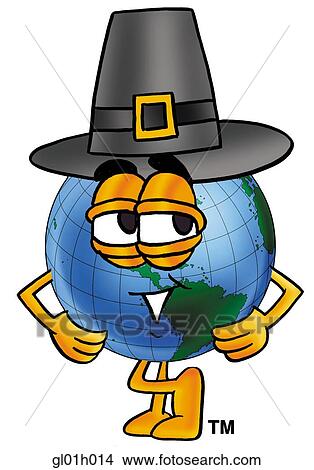 Globe man pilgrim View Large Clip Art Graphic Clipart - Globe man pilgrim. Fotosearch
