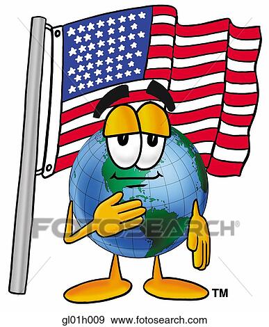 Globe man saluting View Large Clip Art Graphic Clip Art - Globe man saluting. Fotosearch