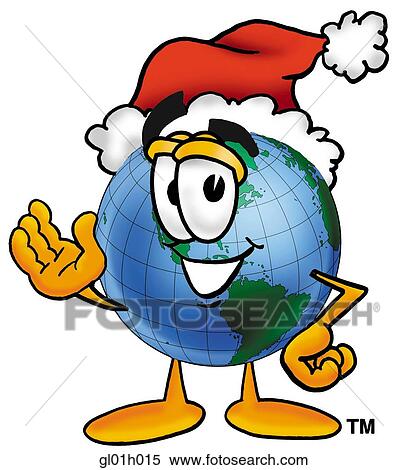 Globe man santa View Large Clip Art Graphic Clipart - Globe man santa. Fotosearch