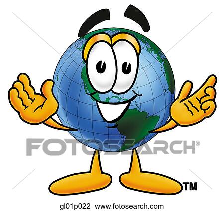 Clipart - Globe man with arms open. Fotosearch