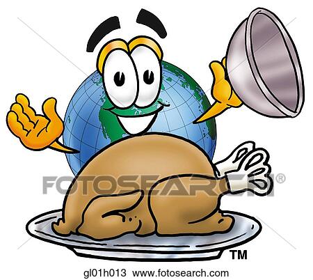Globe man with turkey View Large Clip Art Graphic Clipart - Globe man with turkey. Fotosearch