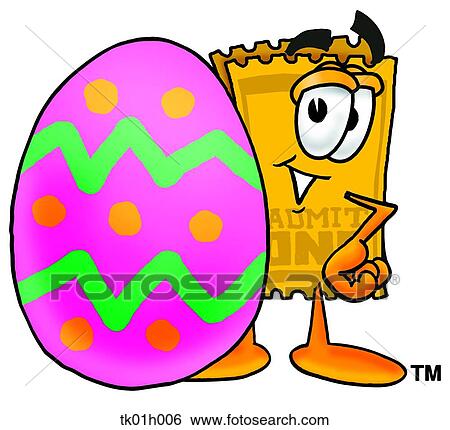 ticket and easter egg View Large Clip Art Graphic Clip Art - ticket and easter egg. Fotosearch