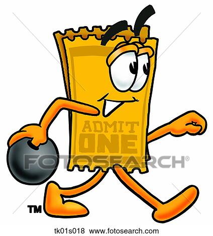 ticket bowling View Large Clip Art Graphic Clip Art - ticket bowling. Fotosearch