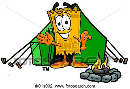 ticket camping View Large Clip Art Graphic Clipart - ticket camping. Fotosearch