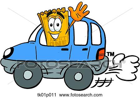 ticket driving a car View Large Clip Art Graphic Clipart - ticket driving a car. Fotosearch
