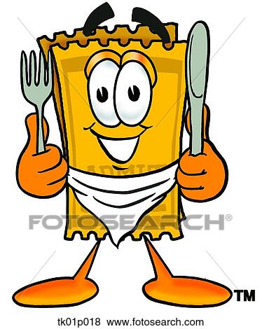 Clip Art - ticket eating. Fotosearch
