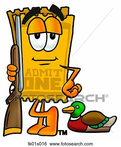 Clip Art - ticket hunting. Fotosearch