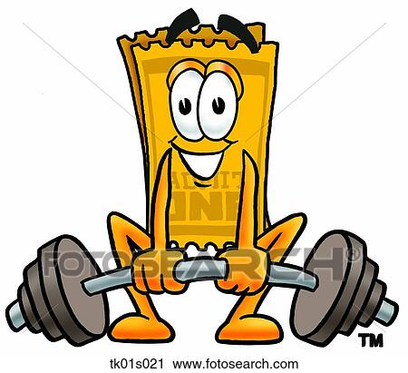 ticket lifting weights low View Large Clip Art Graphic Clipart - ticket lifting weights low. Fotosearch