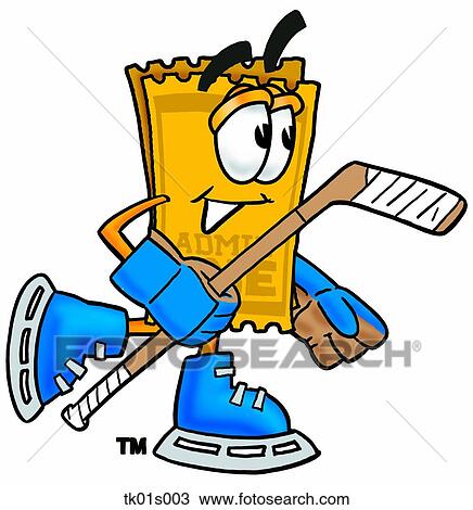 ticket playing hockey View Large Clip Art Graphic Clipart - ticket playing hockey. Fotosearch