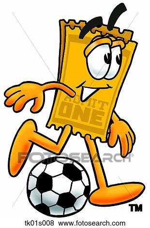 ticket playing soccer View Large Clip Art Graphic Clip Art - ticket playing soccer. Fotosearch