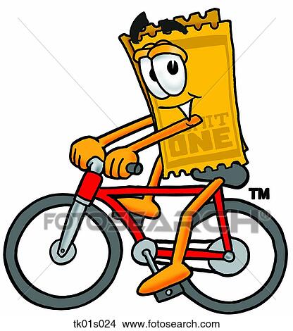 ticket riding bike View Large Clip Art Graphic Clipart - ticket riding bike. Fotosearch
