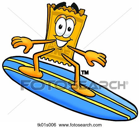 ticket surfing View Large Clip Art Graphic Clip Art - ticket surfing. Fotosearch
