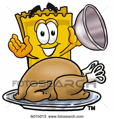 Clipart - ticket with turkey. Fotosearch