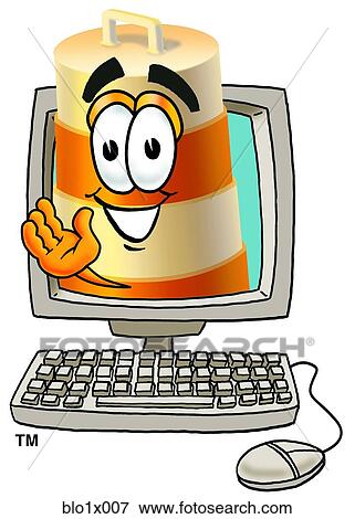 Clip Art - barrel in computer. Fotosearch
