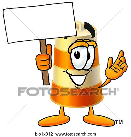 Clipart - barrel with sign. Fotosearch