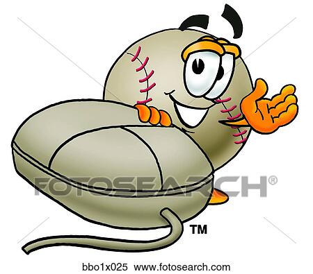 baseball and mouse View Large Clip Art Graphic Clipart - baseball and mouse. Fotosearch