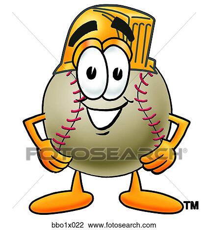 baseball with hard hat View Large Clip Art Graphic Clipart - baseball with hard hat. Fotosearch