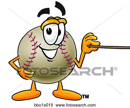 Clipart - baseball with pointer. Fotosearch