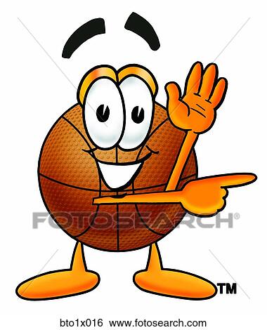 Clip Art - basketball pointing to side. Fotosearch