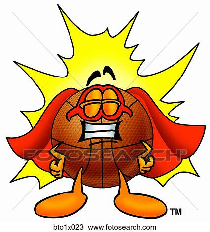 Clipart - basketball super hero. Fotosearch