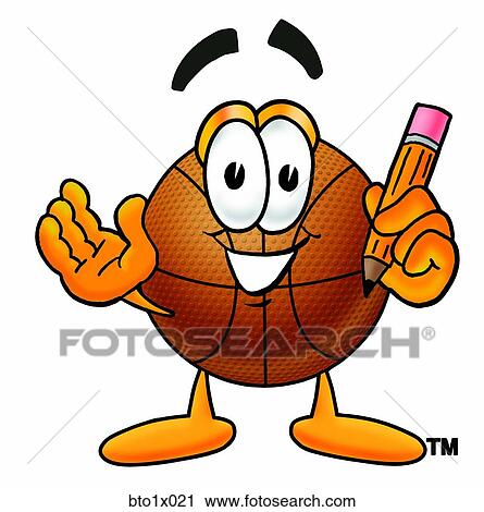 basketball with pencil View Large Clip Art Graphic Clipart - basketball with pencil. Fotosearch