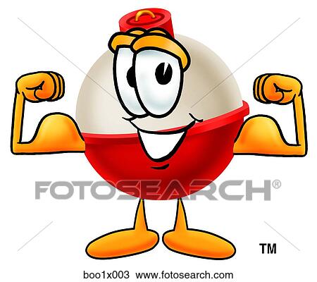bobber flexing muscles View Large Clip Art Graphic Clipart - bobber flexing muscles. Fotosearch