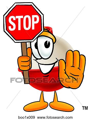 bobber holding stop sign View Large Clip Art Graphic Clip Art - bobber holding stop sign. Fotosearch