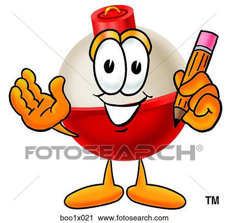 bobber with pencil View Large Clip Art Graphic Clipart - bobber with pencil. Fotosearch