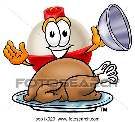 Clip Art - bobber with turkey. Fotosearch