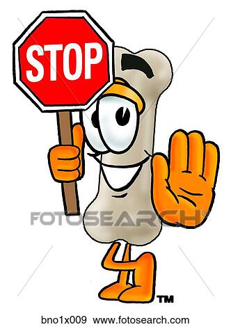 bone holding stop sign View Large Clip Art Graphic Clip Art - bone holding stop sign. Fotosearch