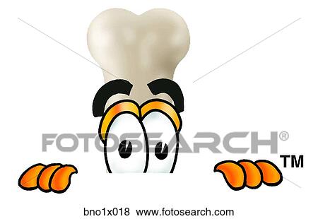 Clip Art - bone peaking over. Fotosearch