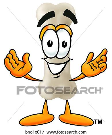Clip Art - bone with hands out. Fotosearch