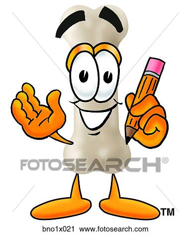 bone with pencil View Large Clip Art Graphic Clipart - bone with pencil. Fotosearch