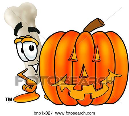 bone with pumpkin View Large Clip Art Graphic Clip Art - bone with pumpkin. Fotosearch