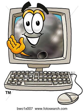 bowling ball in computer View Large Clip Art Graphic Clip Art - bowling ball in computer. Fotosearch