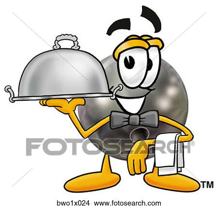 Clipart - bowling ball serving food. Fotosearch