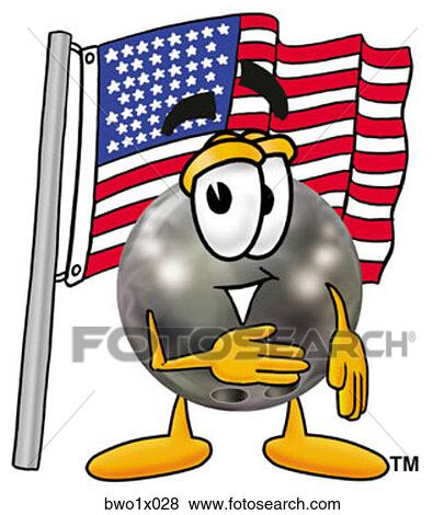 bowling ball with flag View Large Clip Art Graphic Clip Art - bowling ball with flag. Fotosearch