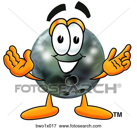 Clip Art - bowling ball with hands out. Fotosearch