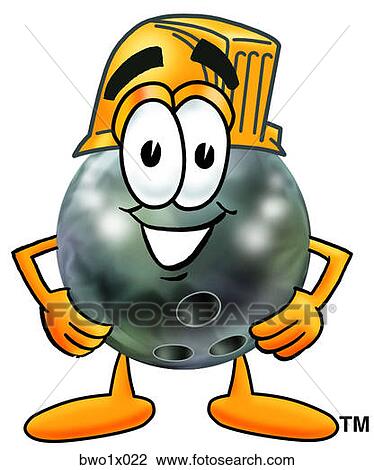 bowling ball with hard hat View Large Clip Art Graphic Clipart - bowling ball with hard hat. Fotosearch
