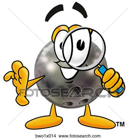 bowling ball with magnifying glass View Large Clip Art Graphic Clipart - bowling ball with magnifying glass. Fotosearch