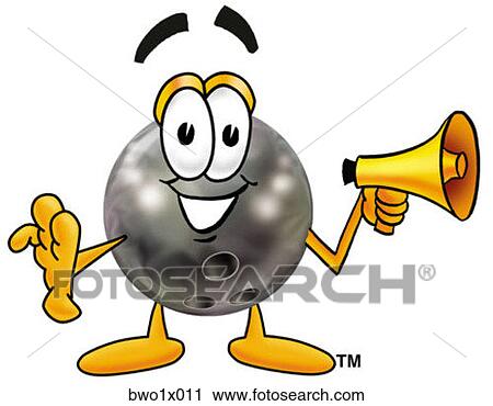 bowling ball with megaphone View Large Clip Art Graphic Clipart - bowling ball with megaphone. Fotosearch