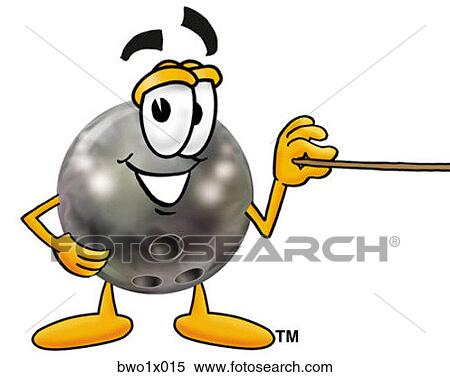 Clipart - bowling ball with pointer. Fotosearch