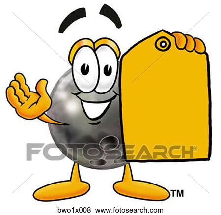 Clip Art - bowling ball with price tag. Fotosearch