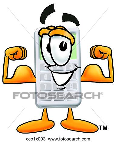 calculator flexing muscles View Large Clip Art Graphic Clipart - calculator flexing muscles. Fotosearch