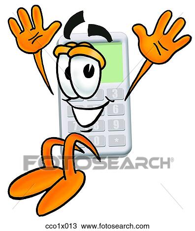 calculator jumping View Large Clip Art Graphic Clipart - calculator jumping. Fotosearch
