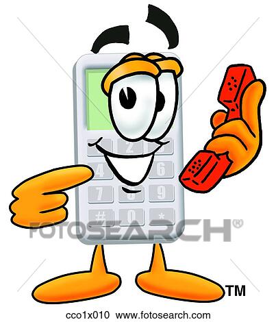 calculator with phone View Large Clip Art Graphic Clipart - calculator with phone. Fotosearch